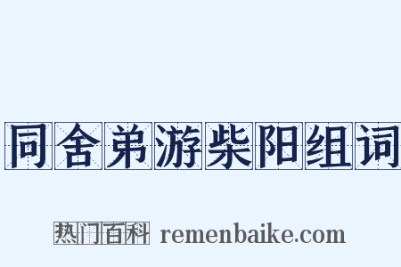 同舍弟游柴阳组词是什么意思的图片